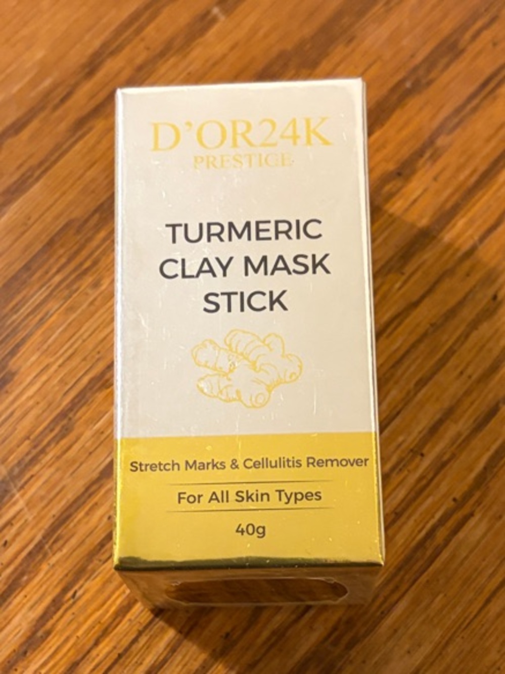 D’OR 24K Prestige Turmeric Clay Mask Stick BNIB